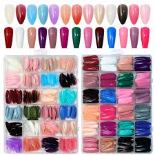 Arttificial nails pack of 576 nails in 24 colours